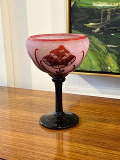 Art Deco Glass Vase "Digitale" by Le Verre Francais