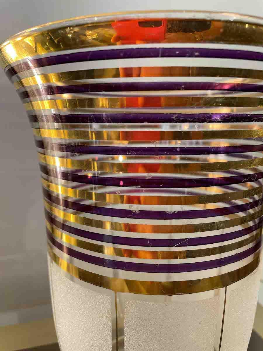 Mid-20th Century Art Deco Glass Vase For Sale