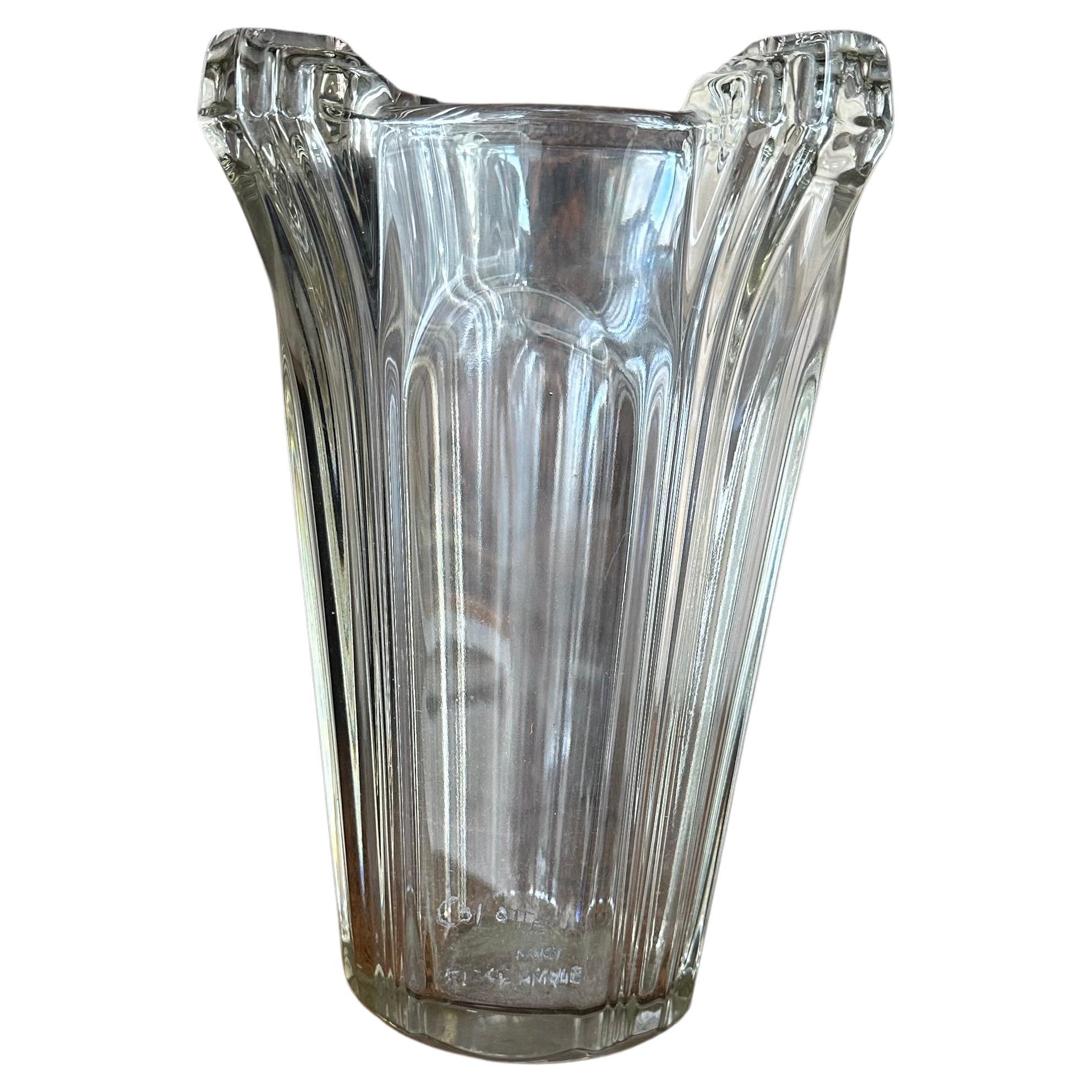 Vase en verre Art Déco signé Colotte Nancy pièce unique Bon état - En vente à Miami, FL