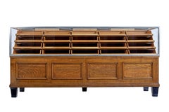 Art Deco Glazed and Oak Haberdashery Cabinet