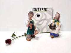 Pair of Art Deco Glazed Ceramic Figures by Hungarian Maria Rahmer