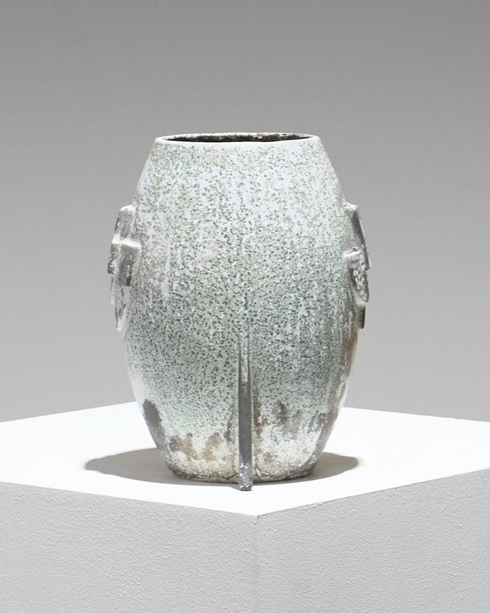 Inconnu Art Deco Glazed Ceramic Vase, 1930s en vente