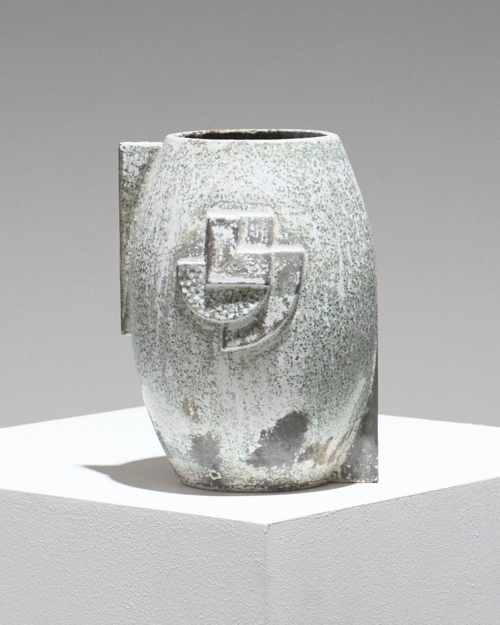 Art Deco Glazed Ceramic Vase, 1930s Bon état - En vente à PARIS, FR