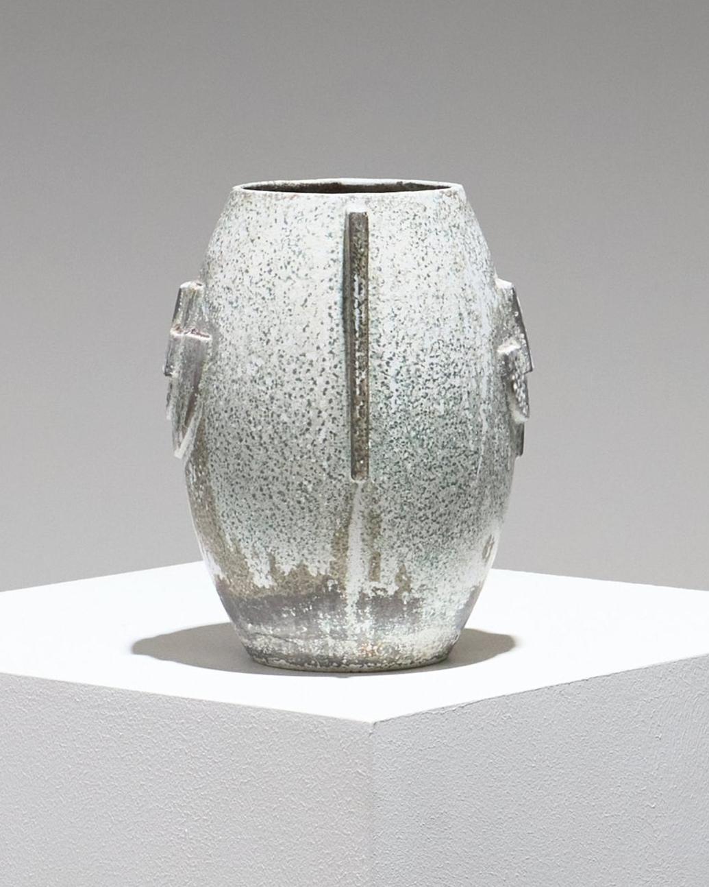 20ième siècle Art Deco Glazed Ceramic Vase, 1930s en vente