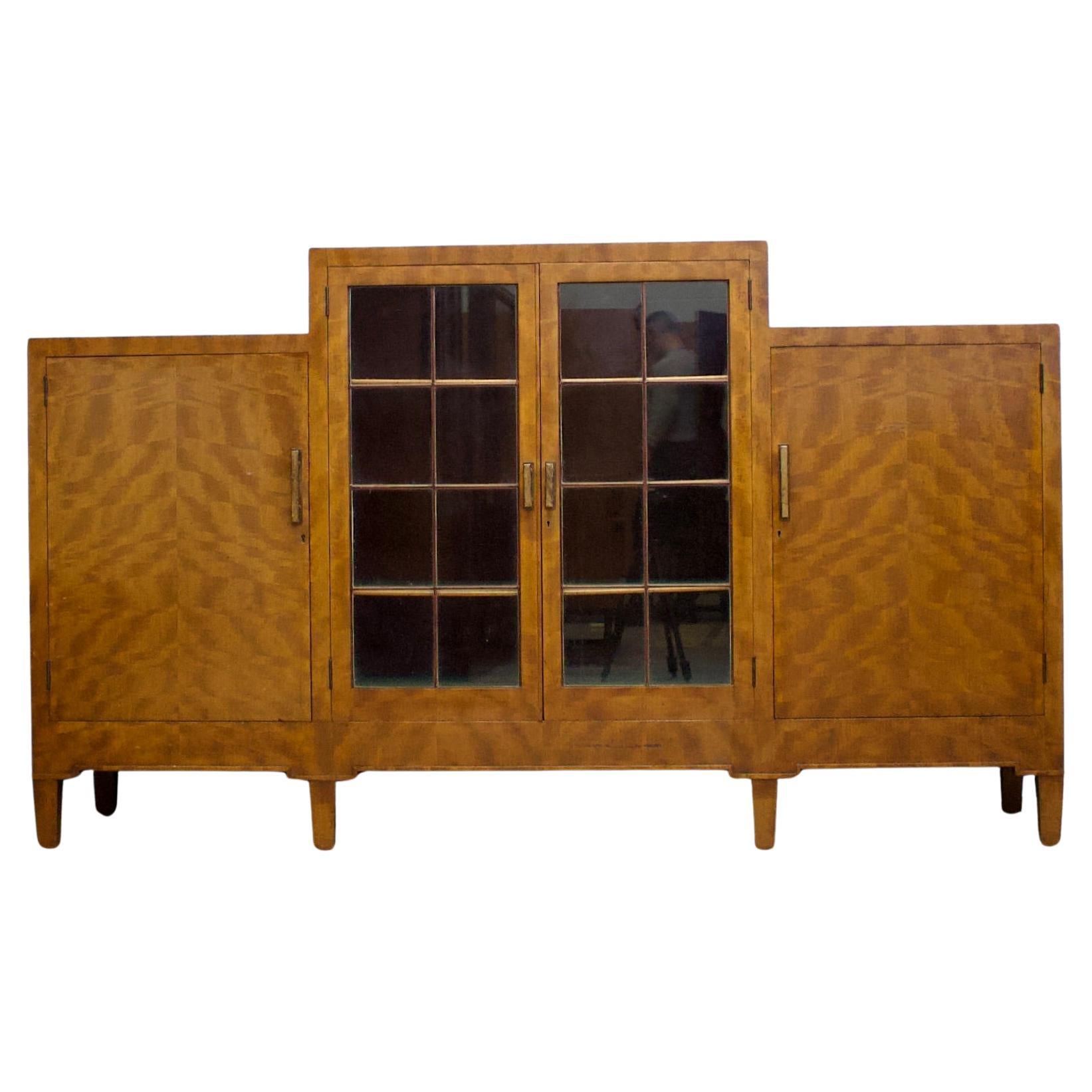 Art Deco Anrichte mit glasierten Türen, 1930er Jahre im Angebot