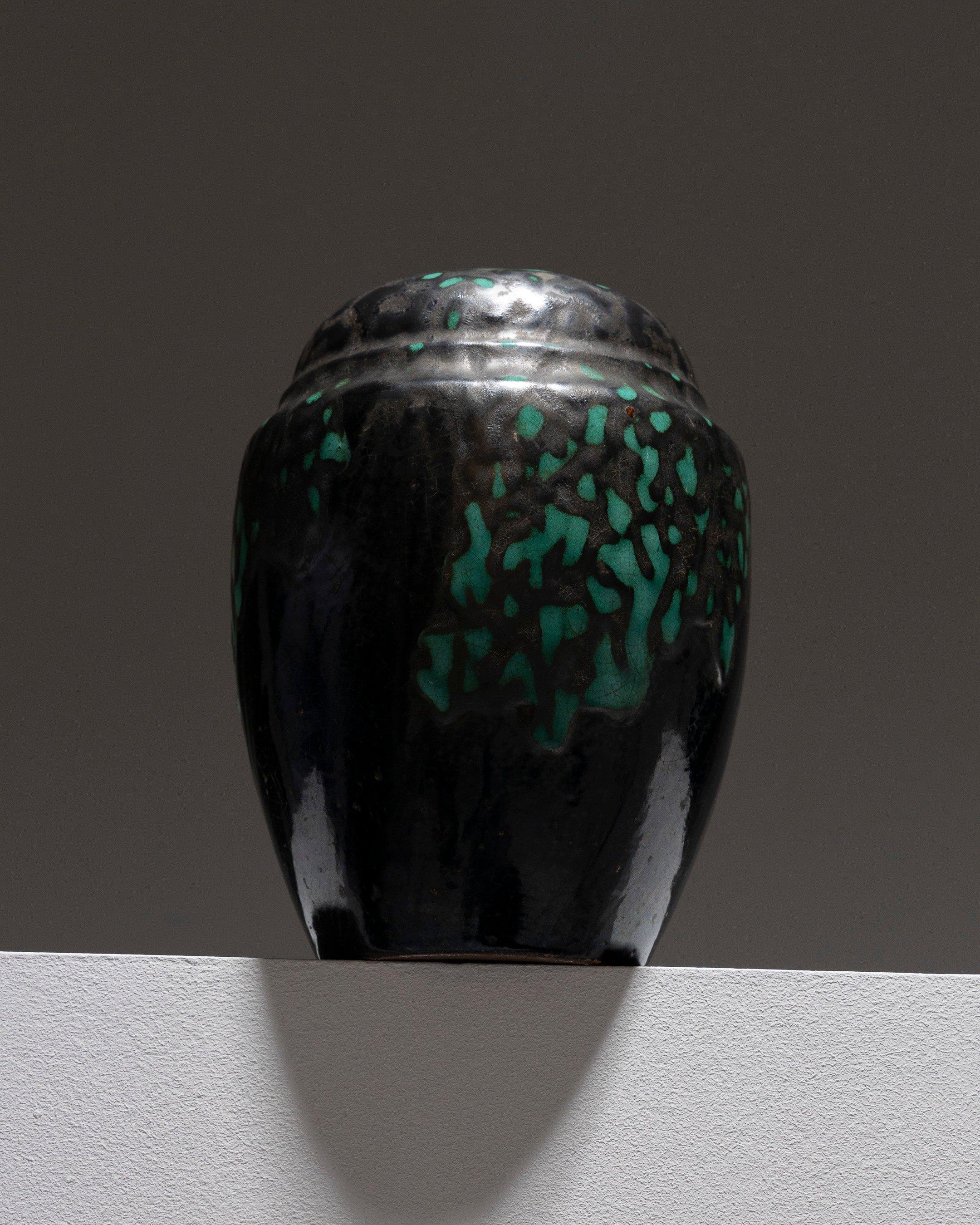 Art Déco Vaso in ceramica smaltata Art Deco, CAB Primavera, anni '30 in vendita