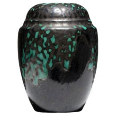 Art Deco Glazed Pottery Vase, CAB Primavera, 1930s