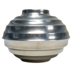 Art Deco Globe Vase in Pewter Made in Sweden 1930s