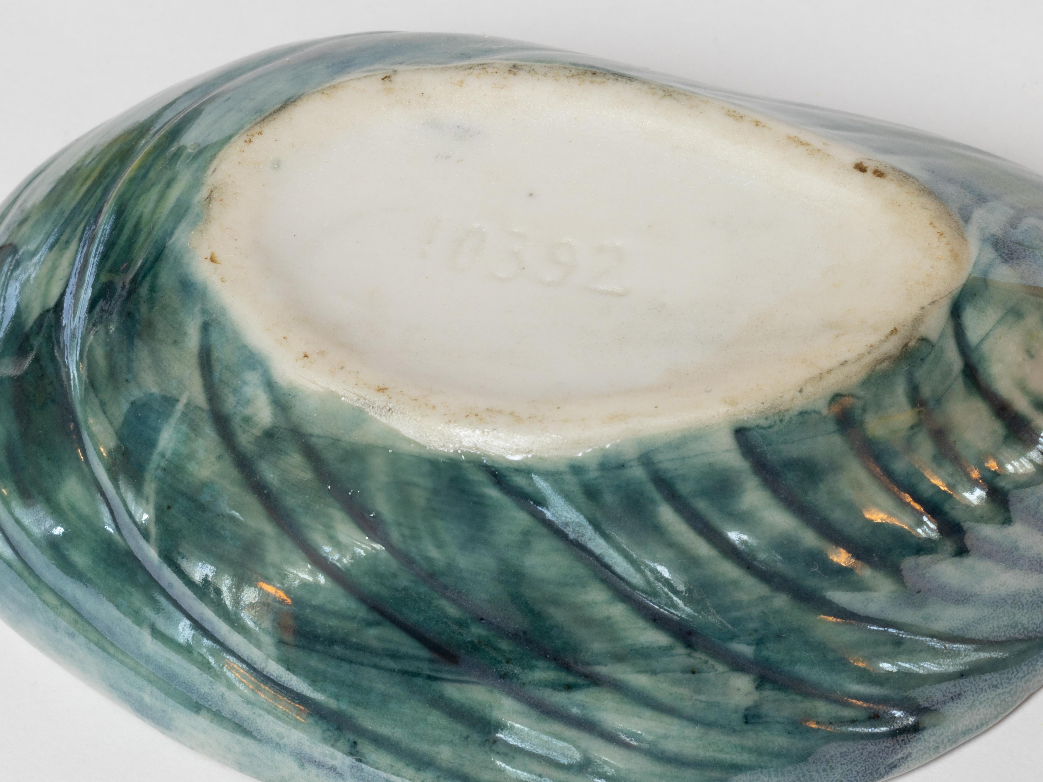 Porcelain Art Deco Goebel Powder Box, Bathing Lady on Mussel Shell, Pin Up For Sale