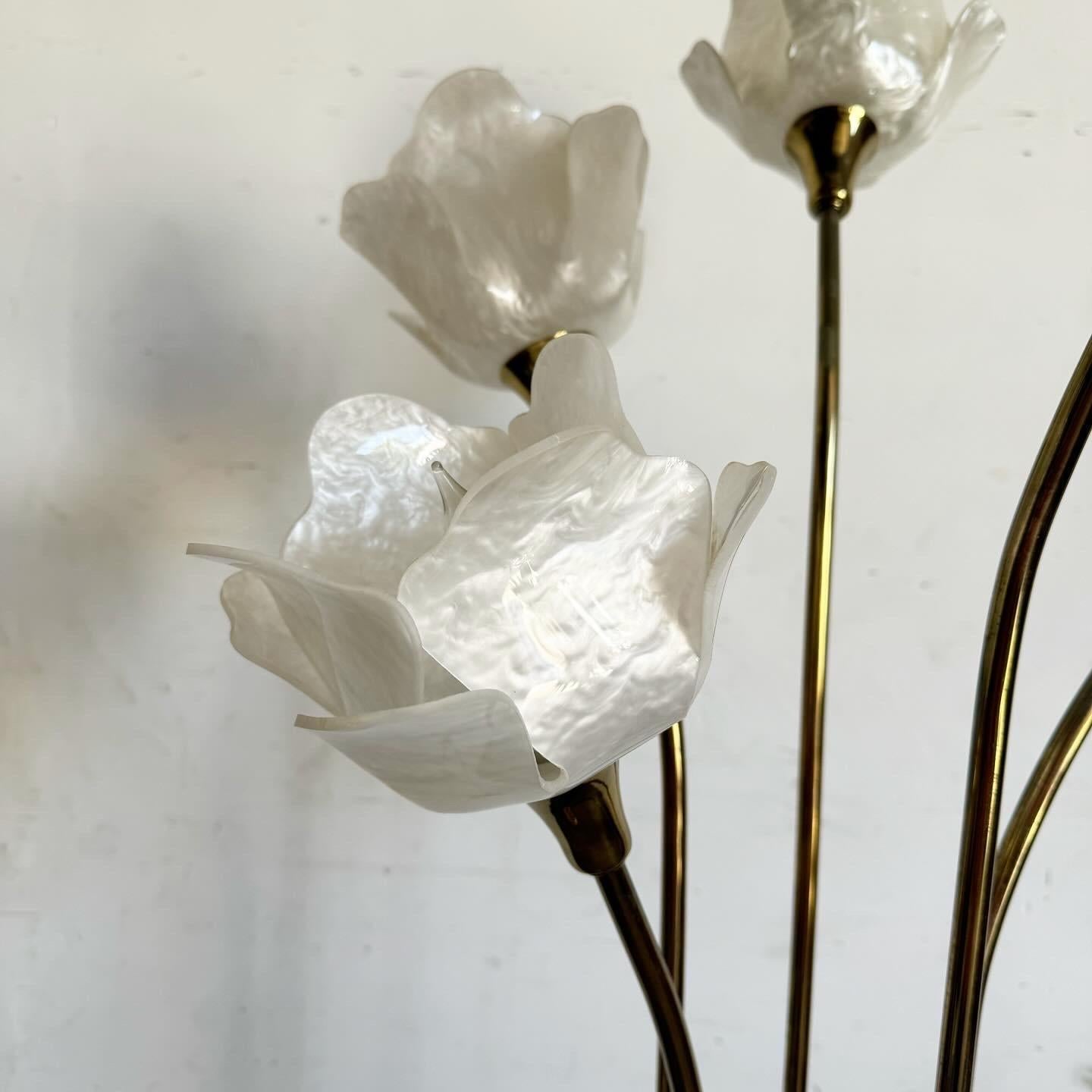 Art Deco Gold und Blumenschirm Stehlampe - 5 Lights 4