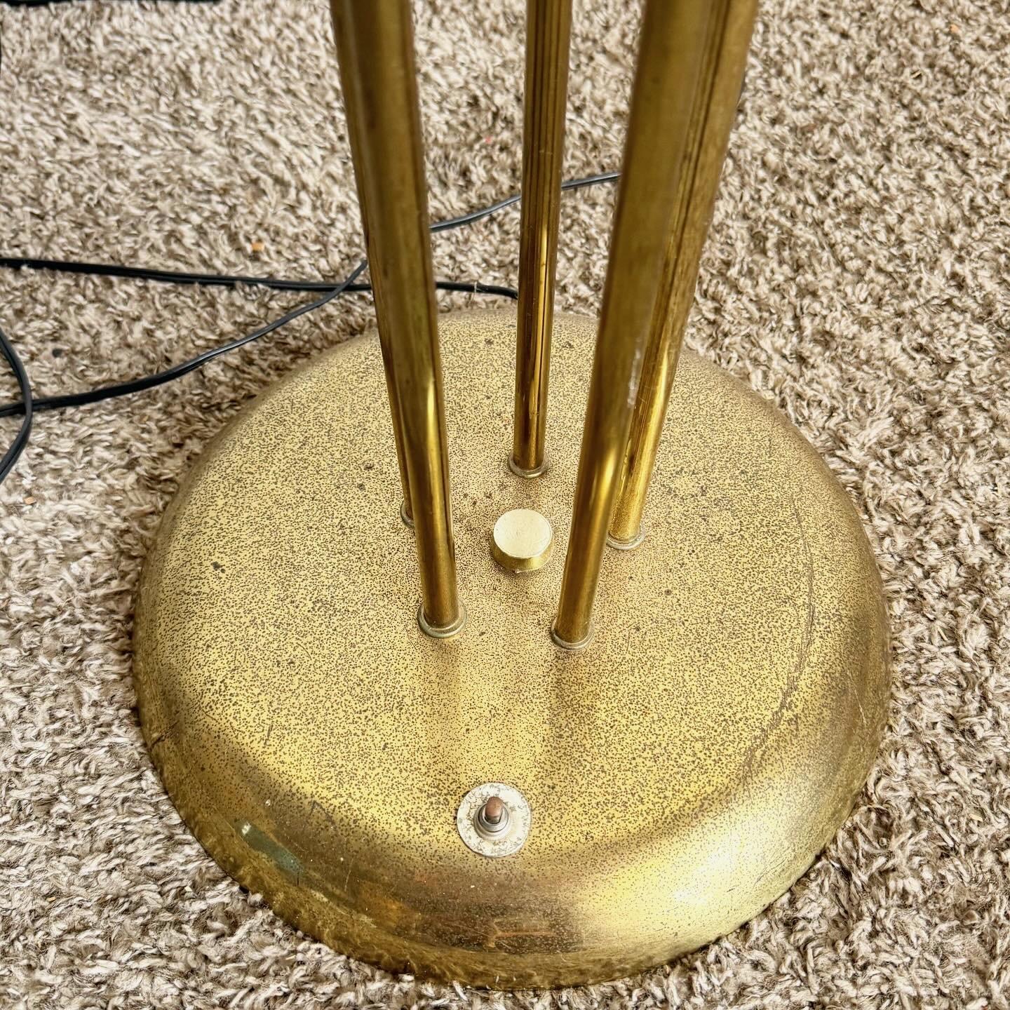 Art Deco Gold und Blumenschirm Stehlampe - 5 Lights (Ende des 20. Jahrhunderts)