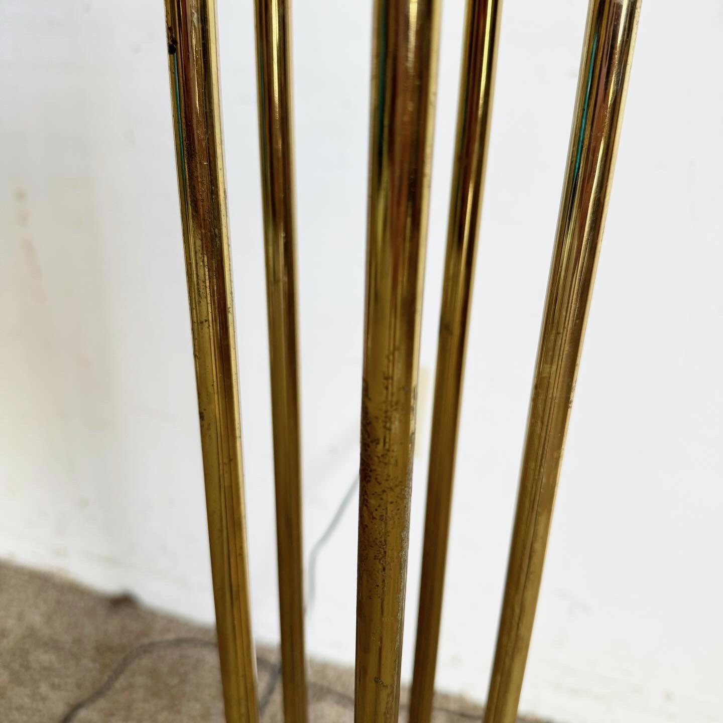 Art Deco Gold und Blumenschirm Stehlampe - 5 Lights 1