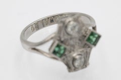 Art Deco gold and platinum ring with diamonds and tourmalines, 1920s/1930s