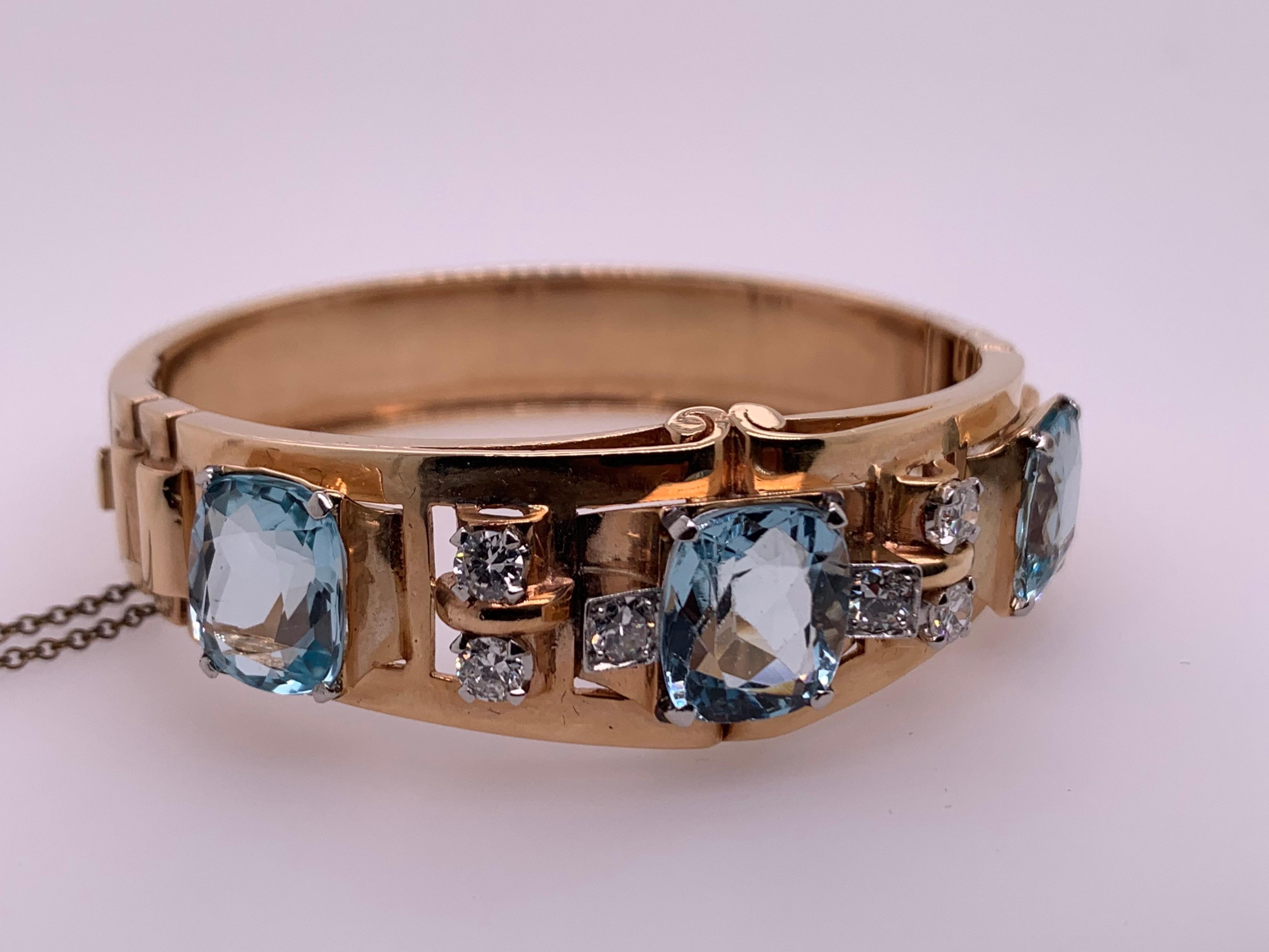 aquamarine gold bracelet