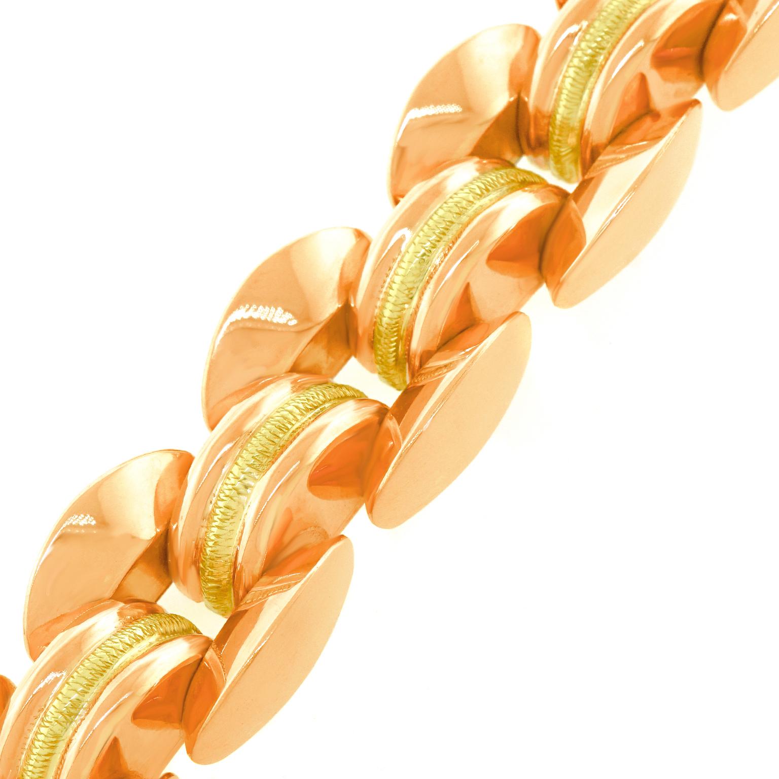 Art Deco Gold Bracelet c1930s French 7