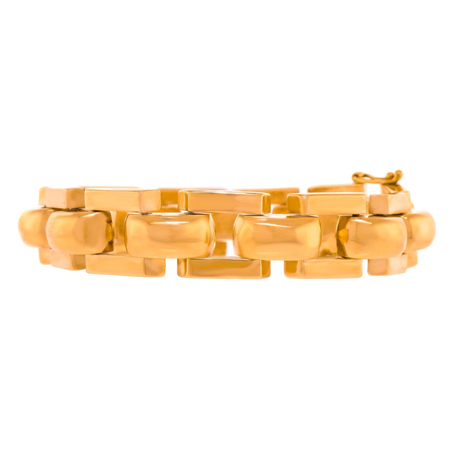 Art Deco Gold Bracelet For Sale 6