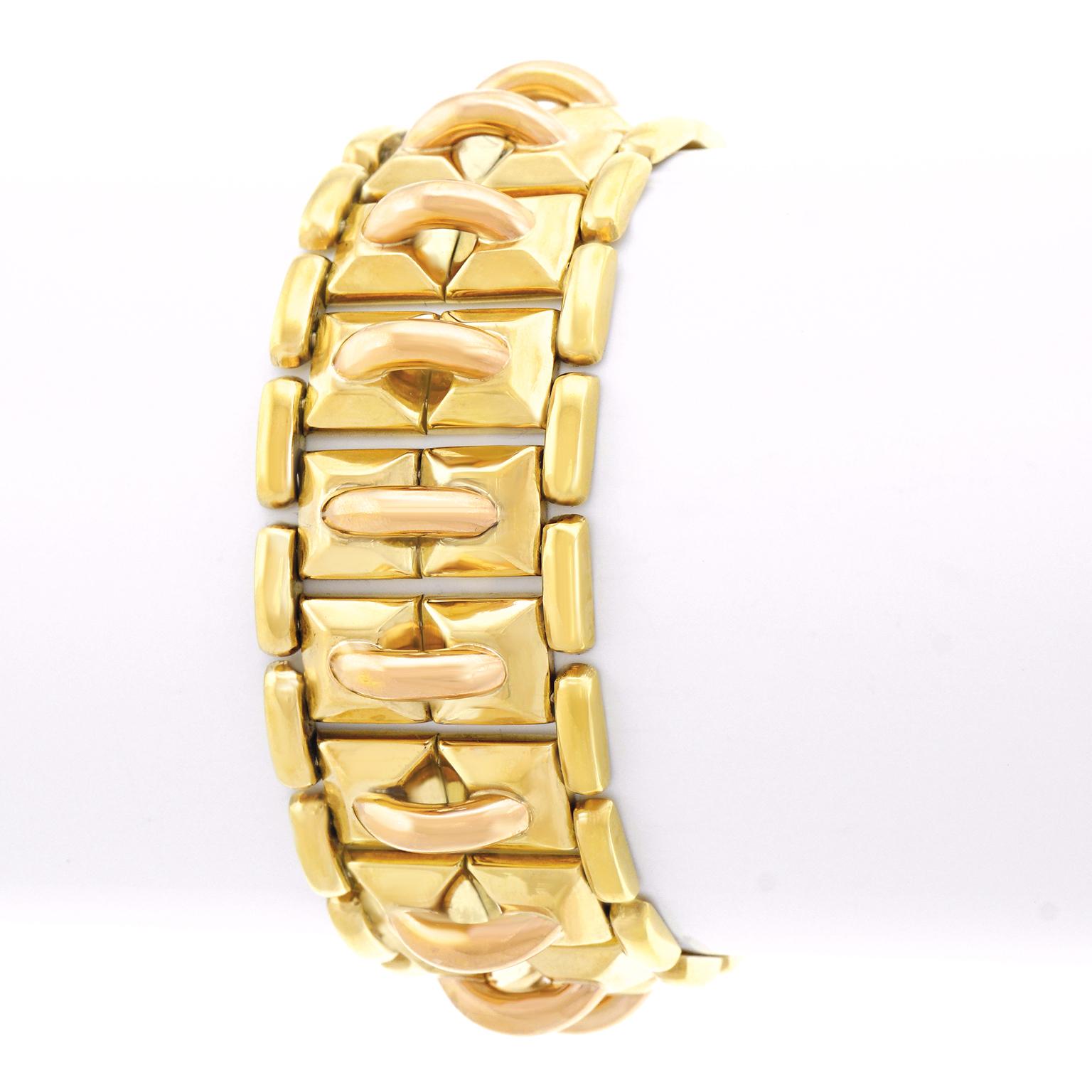 Art Deco Gold Bracelet In Excellent Condition In Litchfield, CT