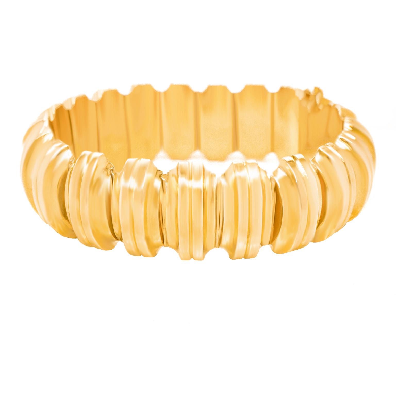 Art Deco Gold Bracelet In Excellent Condition For Sale In Litchfield, CT