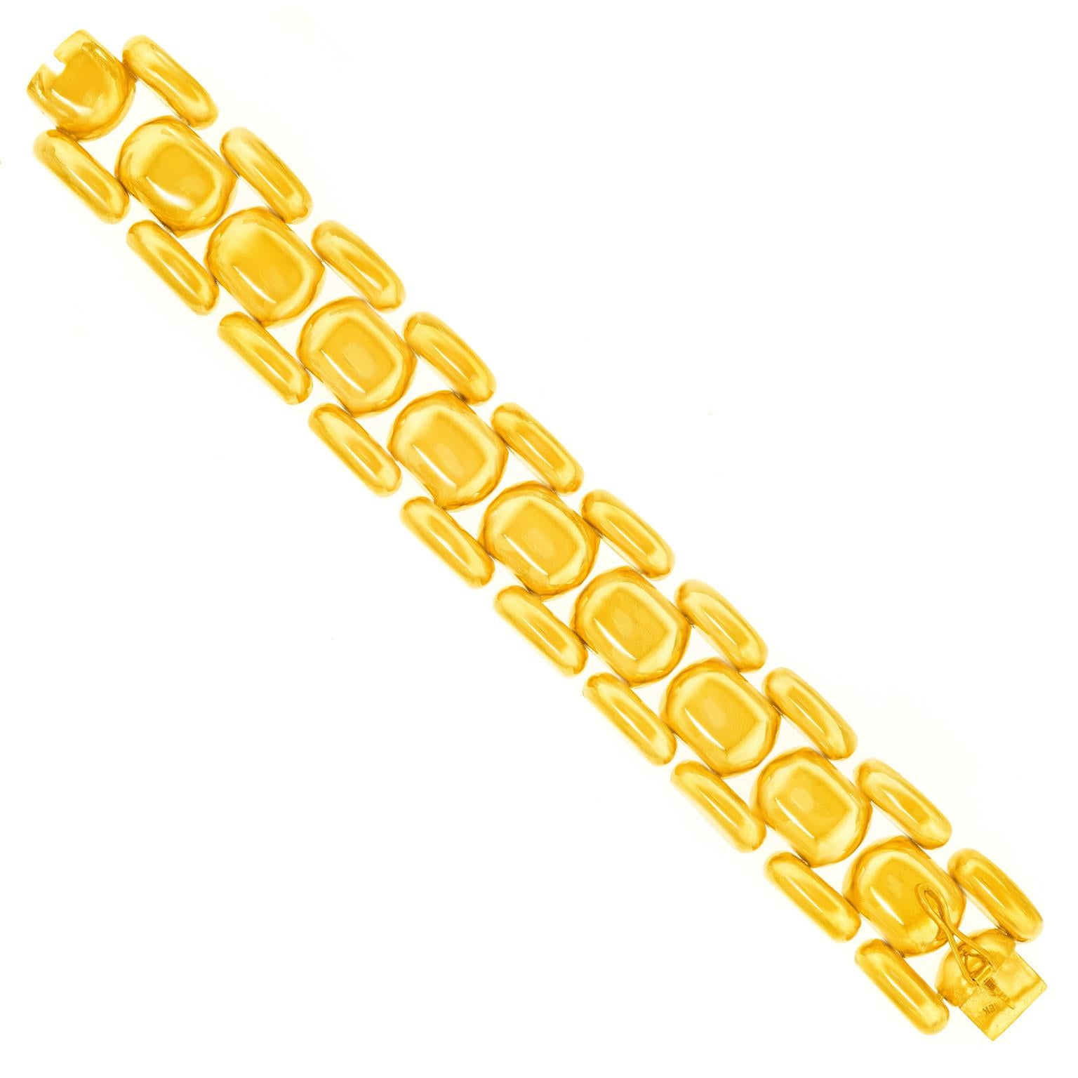 Art déco-Armband aus Gold im Zustand „Hervorragend“ im Angebot in Litchfield, CT