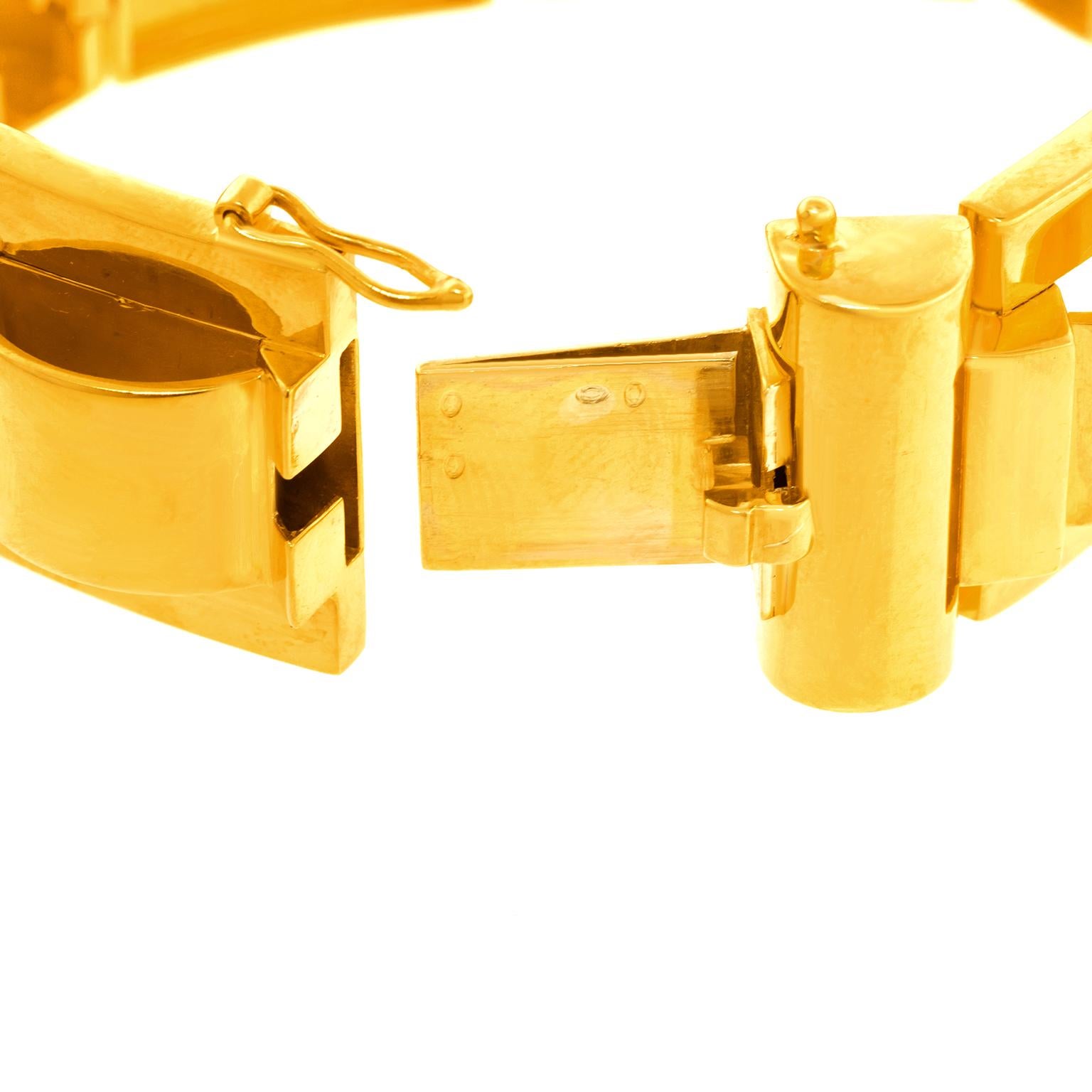 Art Deco Gold Bracelet For Sale 5