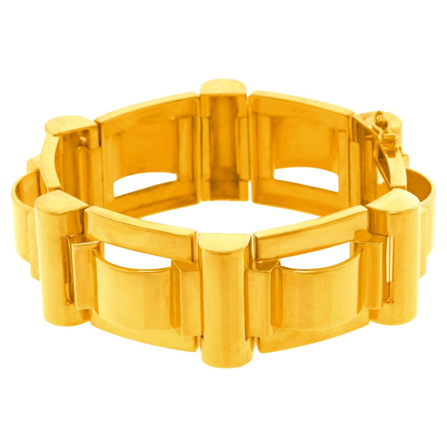Art Deco Gold Bracelet For Sale