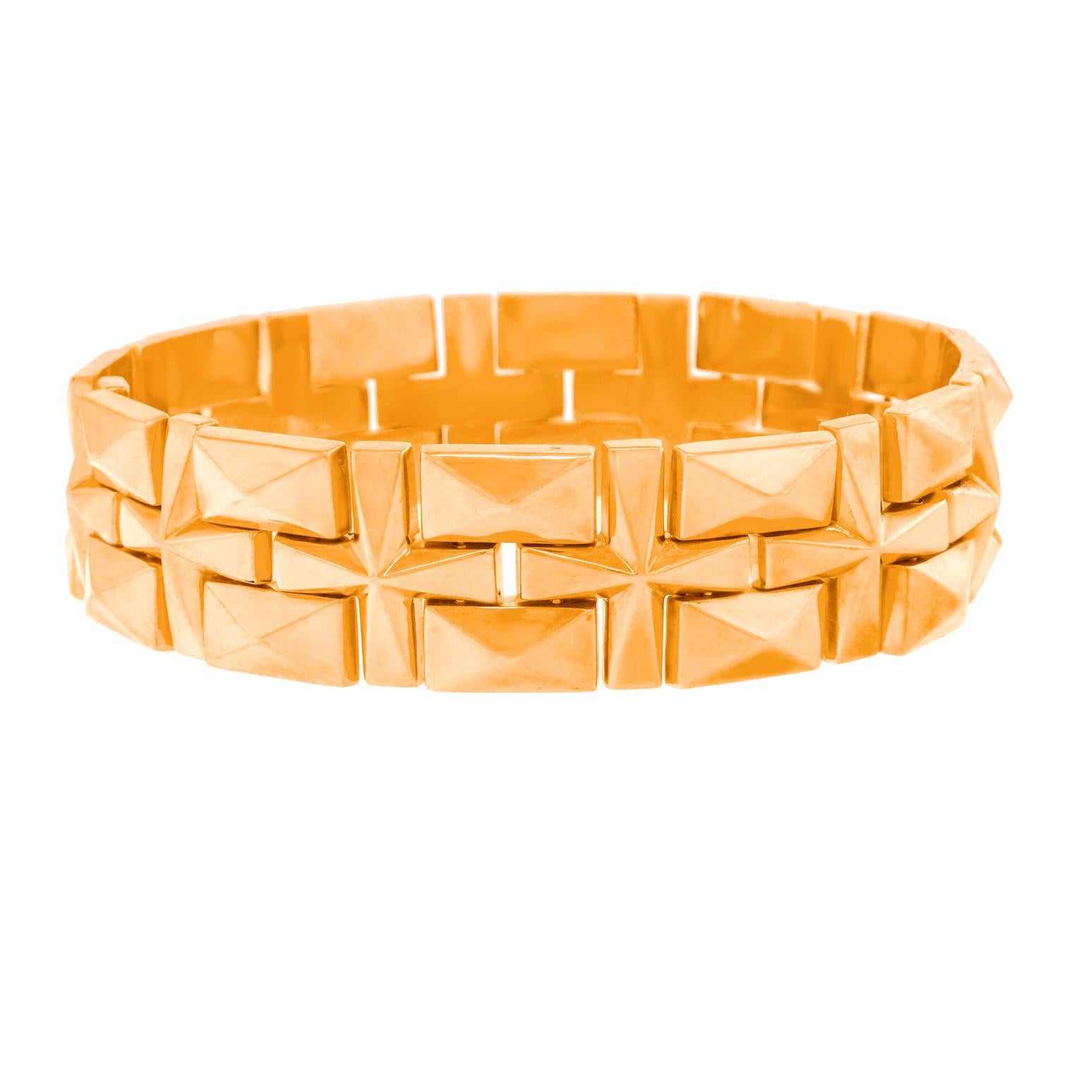 Art Deco Gold Bracelet, France For Sale 6