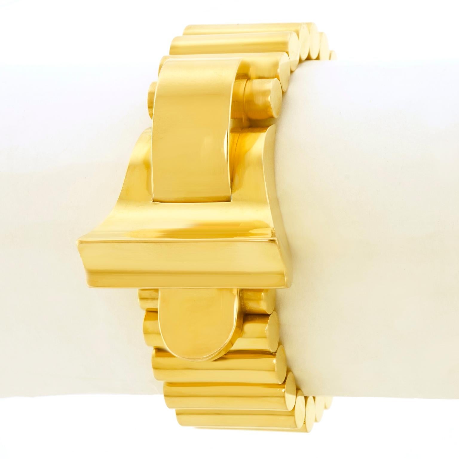Art Deco Gold Bracelet, France For Sale 3