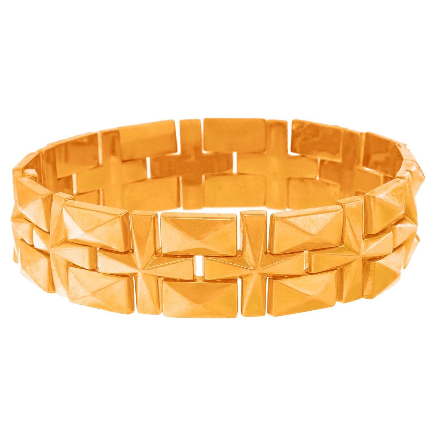 Art Deco Gold Bracelet, France For Sale
