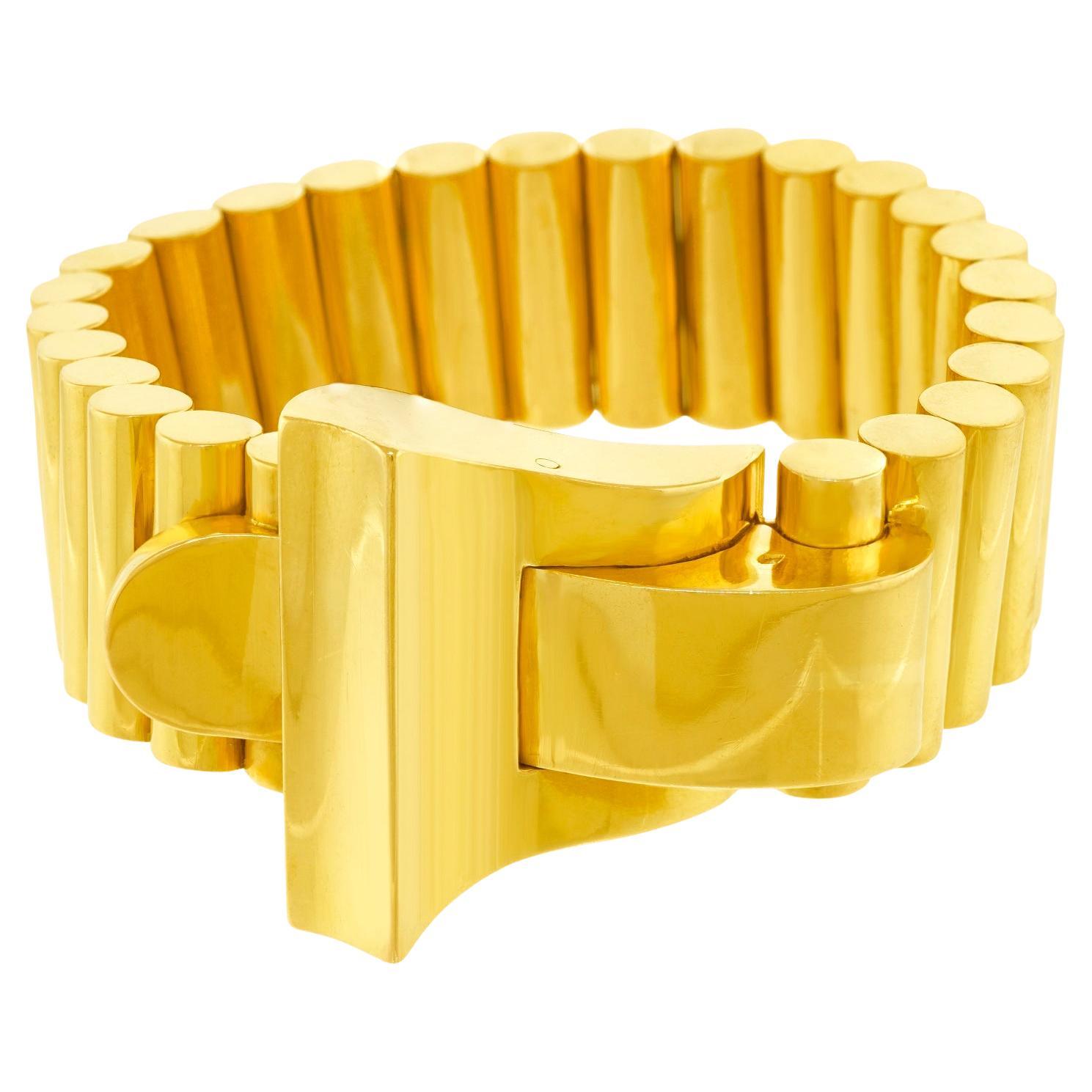Art Deco Gold Bracelet, France