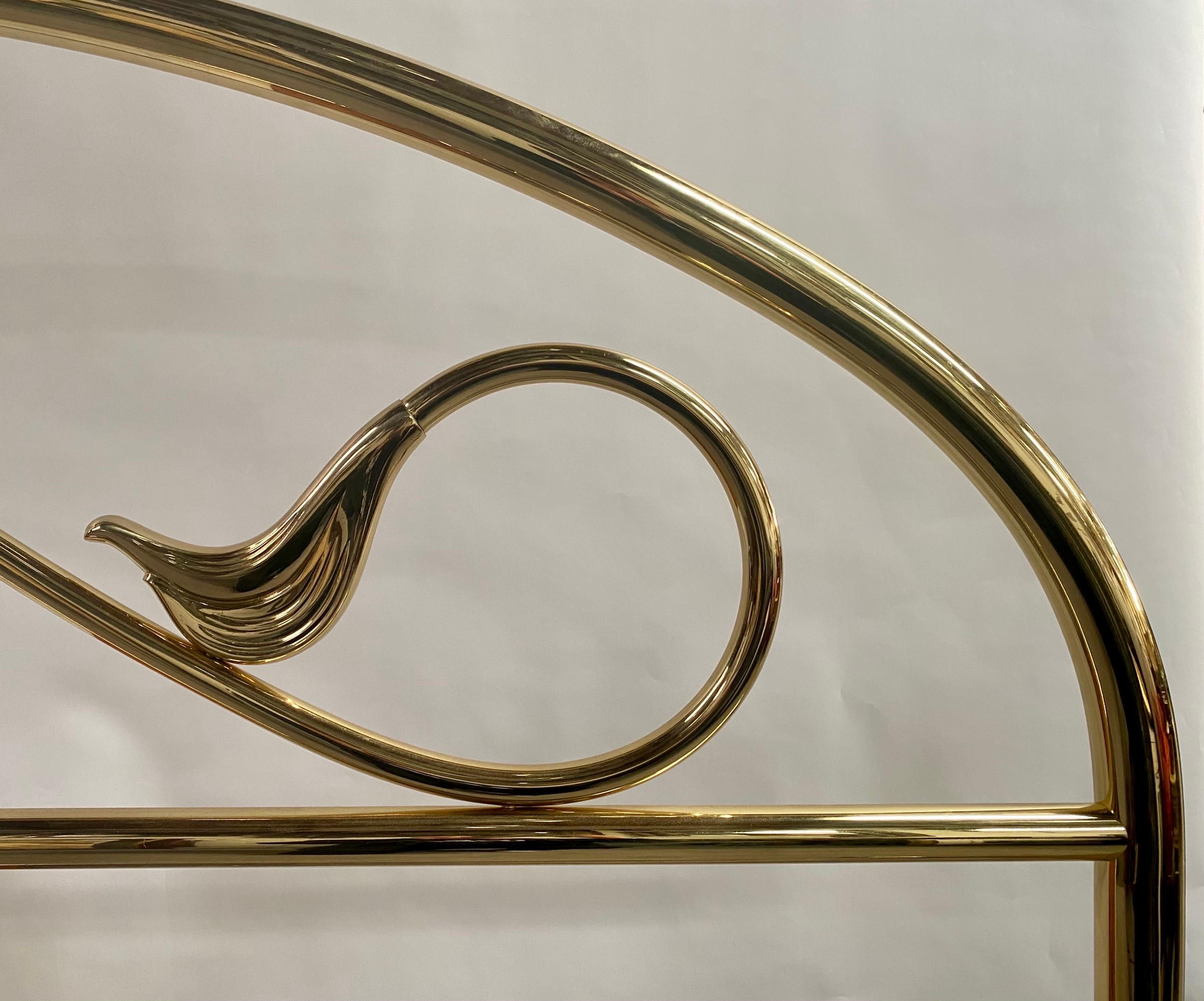 brass headboard queen