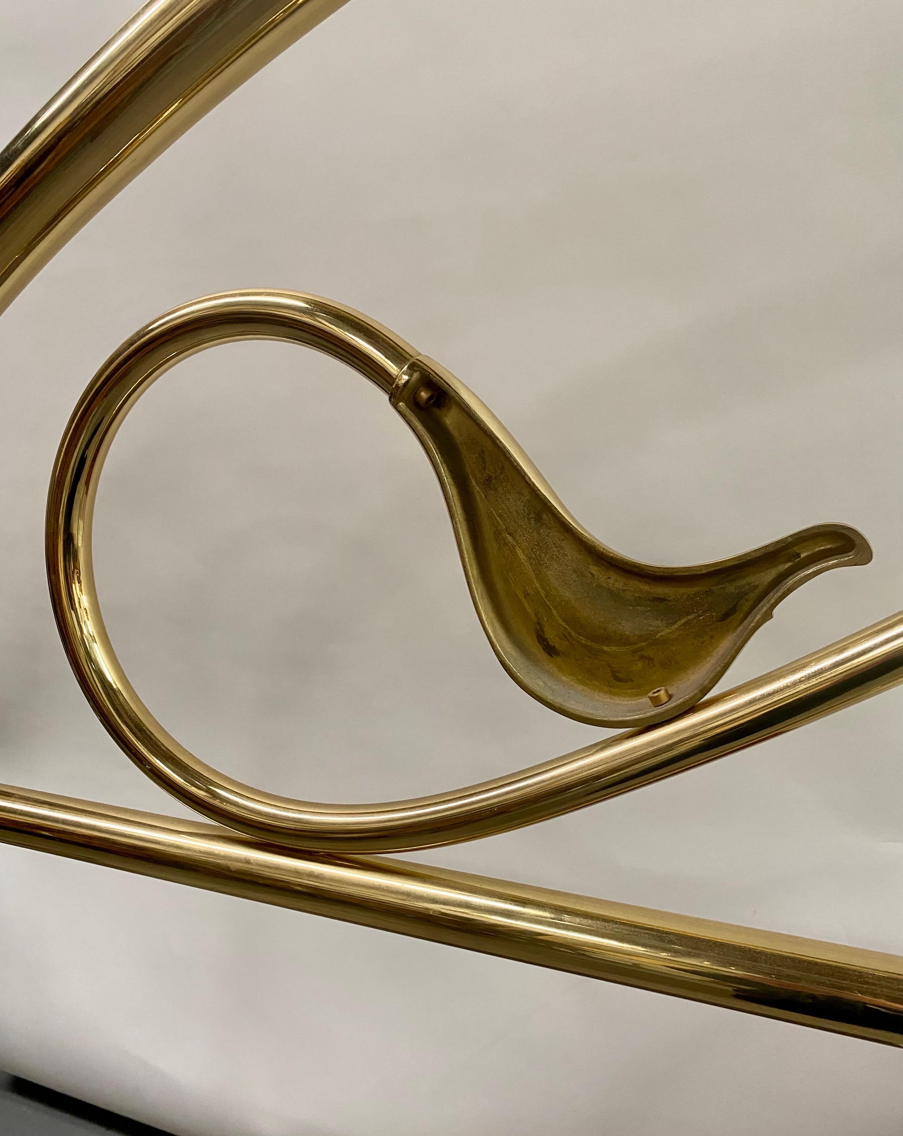 Art Deco Gold Brass Bed Queen Headboard 2