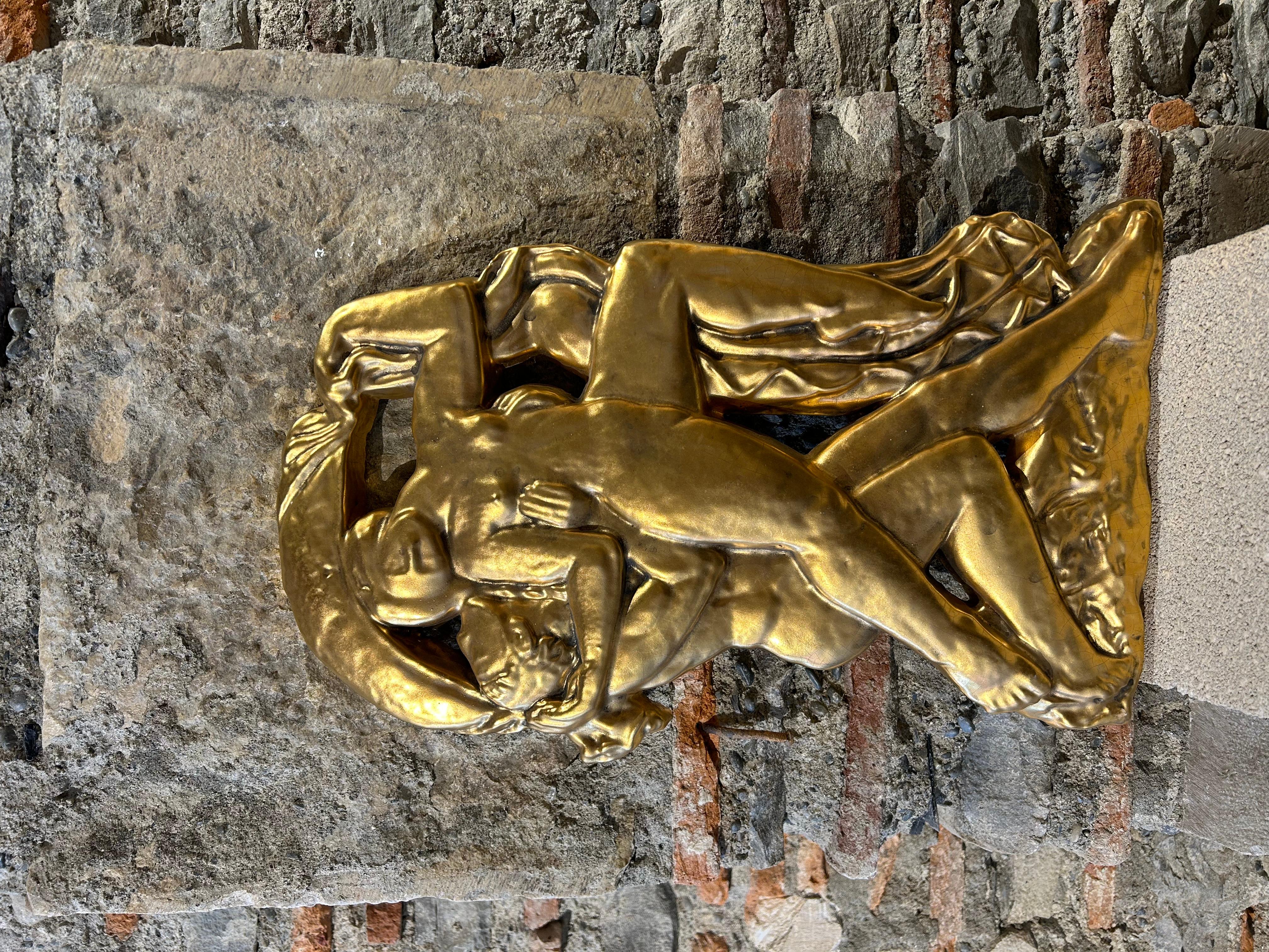 Art Deco Art deco gold ceramic For Sale