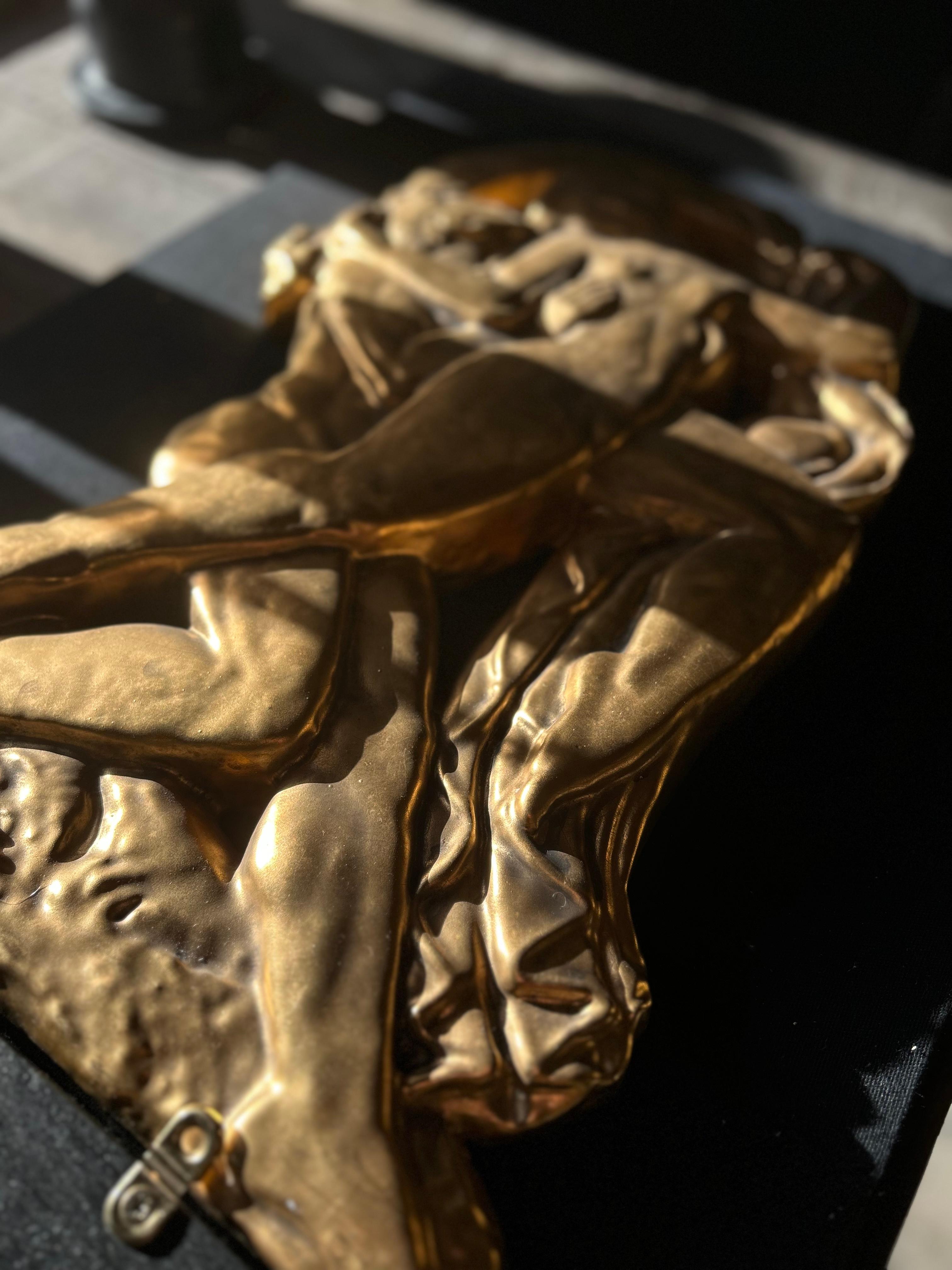 Art deco gold ceramic In Excellent Condition For Sale In PAU, FR