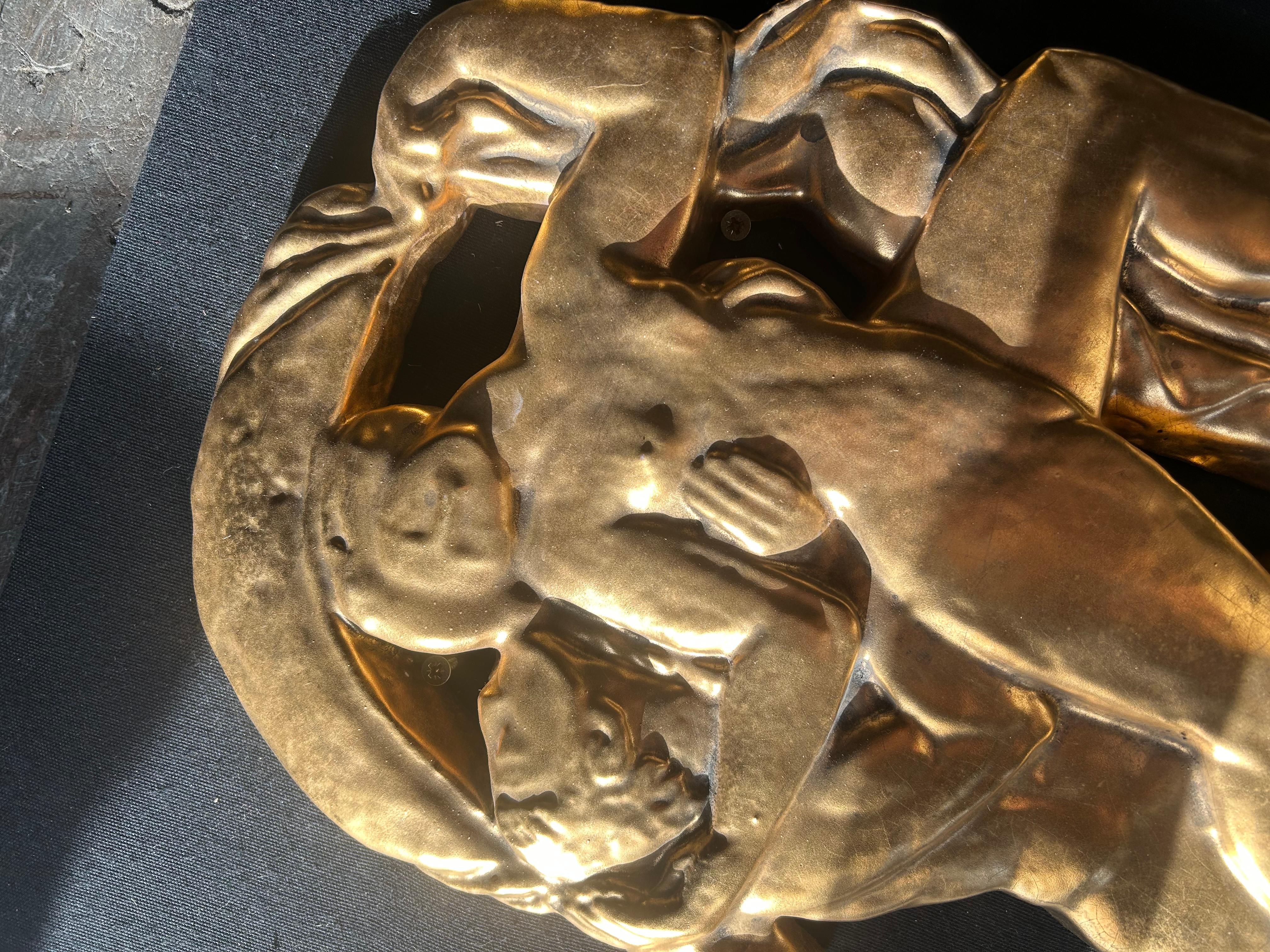 Ceramic Art deco gold ceramic For Sale