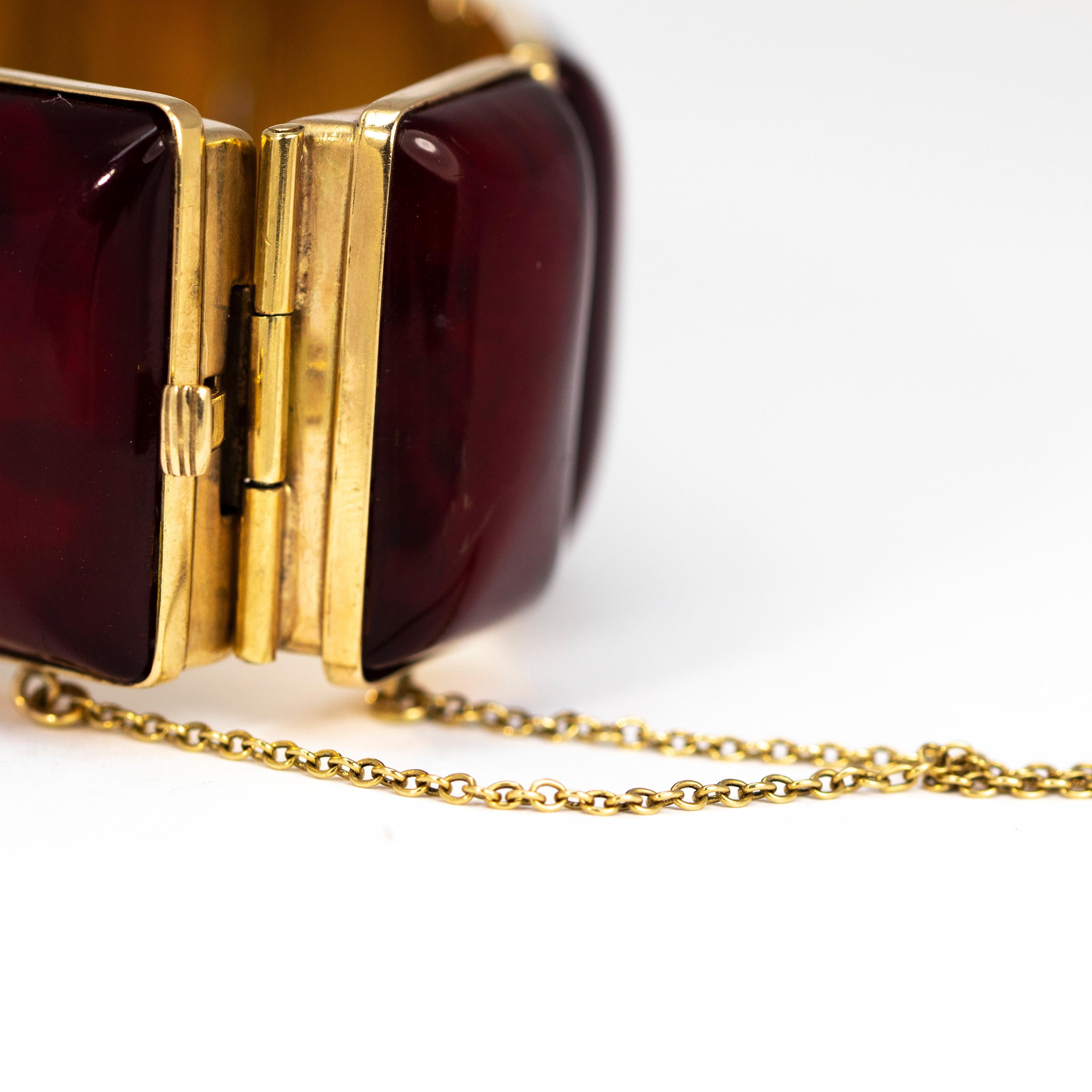 amber and gold bracelet