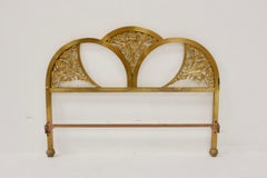 Art Deco Gold Double Bed Headboard and Foot Part, Spain, 1930s