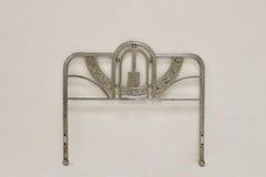 Art Deco Cromed Double Bed Headboard and Foot Part, Spain, 1930s