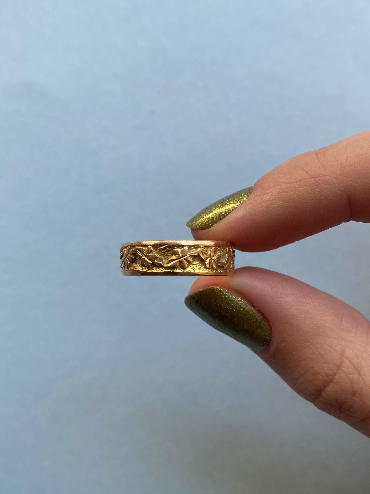 Art Deco Efeu-Ring aus Gold 1
