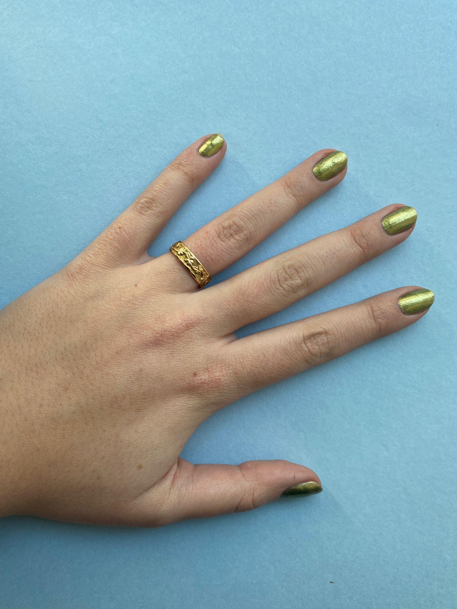 Art Deco Efeu-Ring aus Gold 3