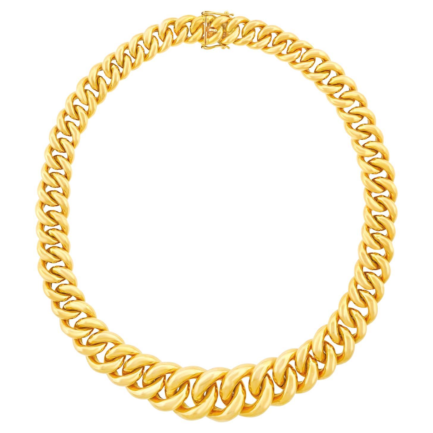 Gold Ball Link Necklace at 1stDibs