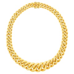 Art Deco Gold Link Necklace Paris France
