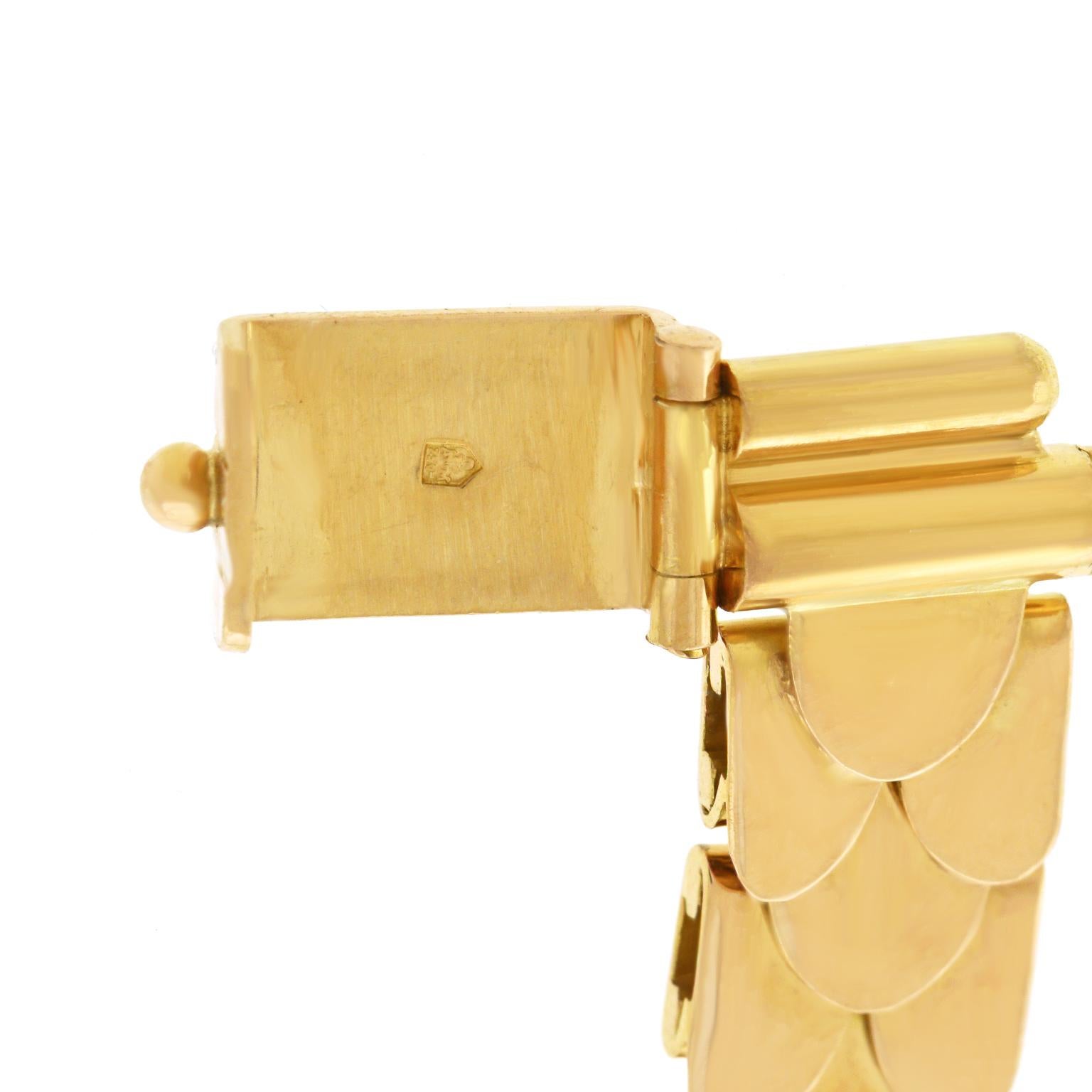Art Deco Gold Necklace with Tassels 18 Karat, circa 1930s, Swiss 1