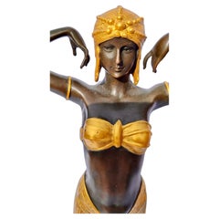 Art Deco Gold Painted Bronze Figure "Phoenician Dancer" by Demetre Chiparus