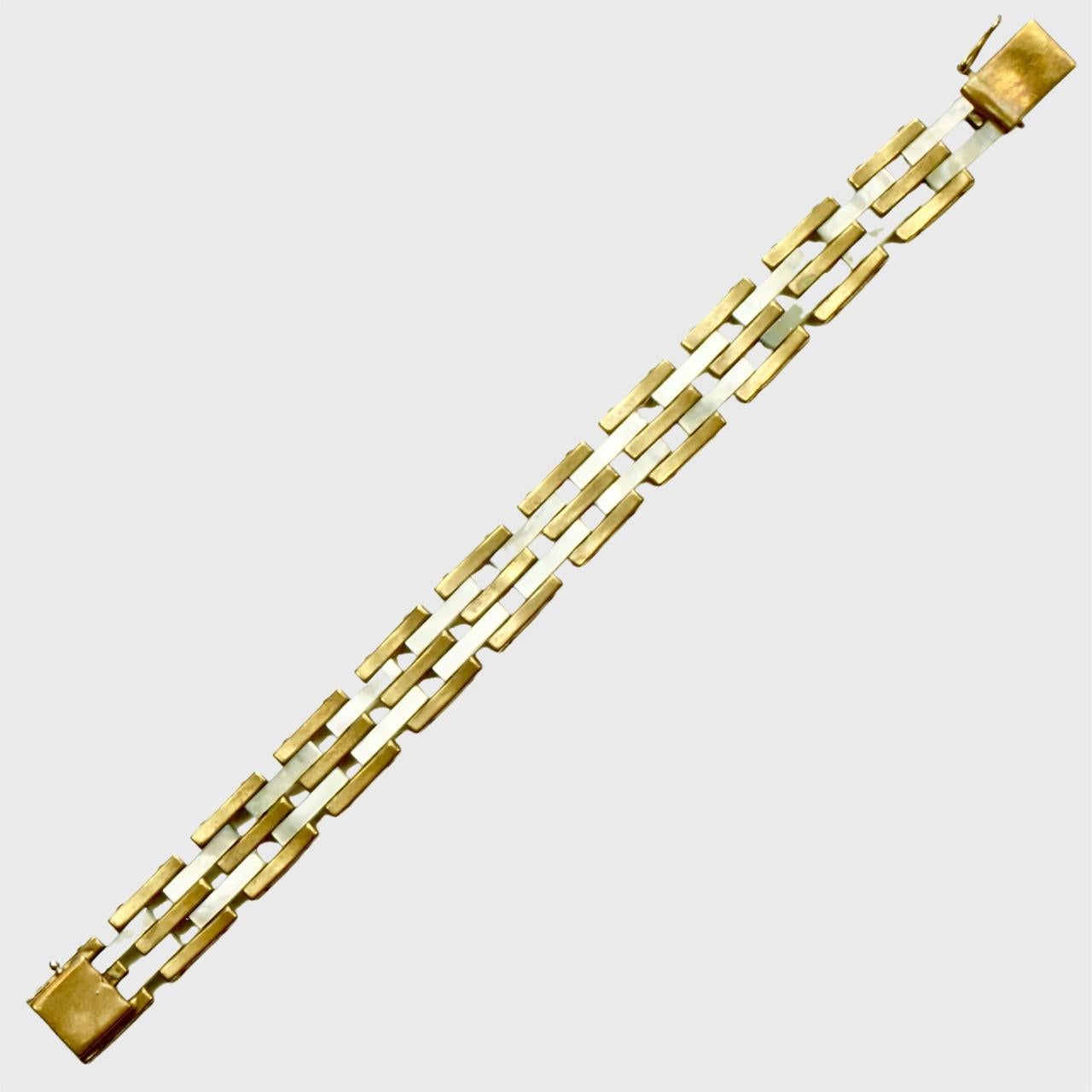 Set di gioielli Art Deco placcati in oro con madreperla e strass, circa anni '30 in vendita 6