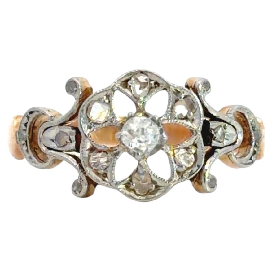 Art Deco Gold & Platinum Diamond Ring