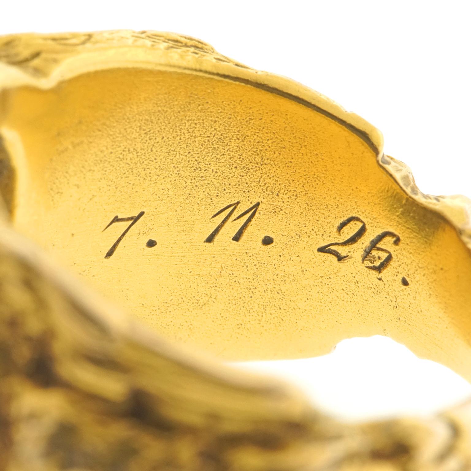 Art Deco Gold Signet Ring 1