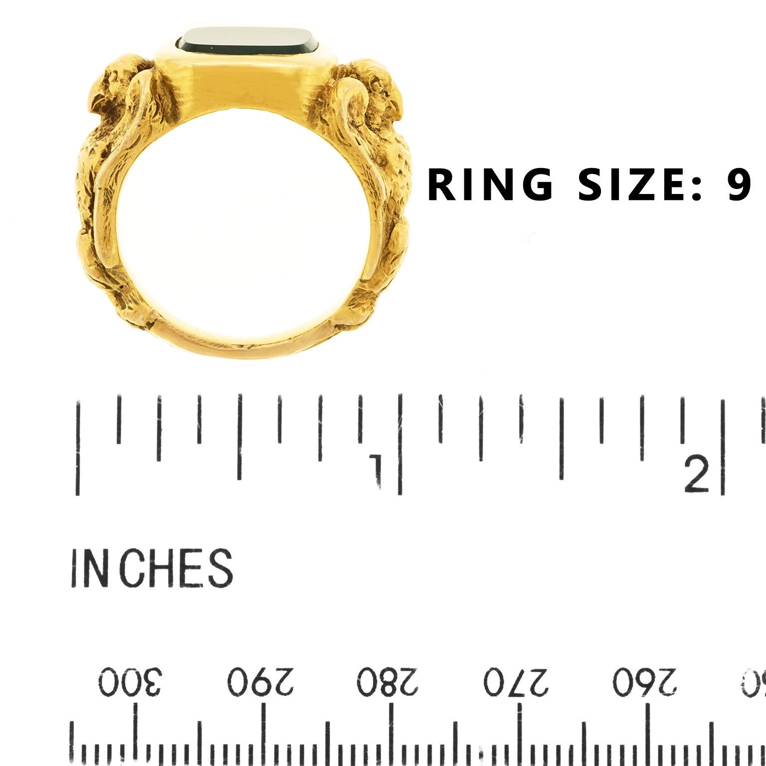 Art Deco Gold Signet Ring 2