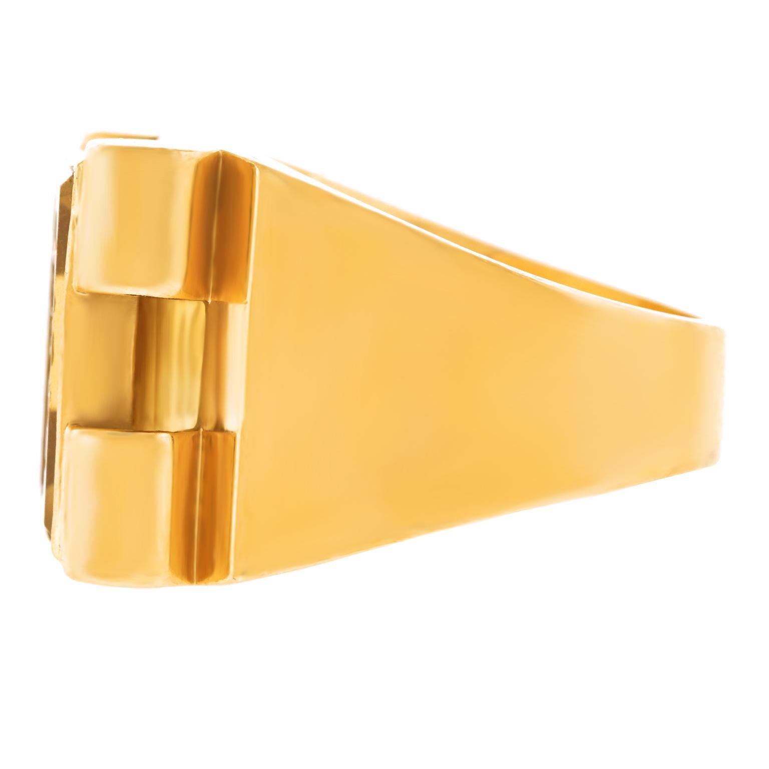 Art Deco Gold Signet Ring 4