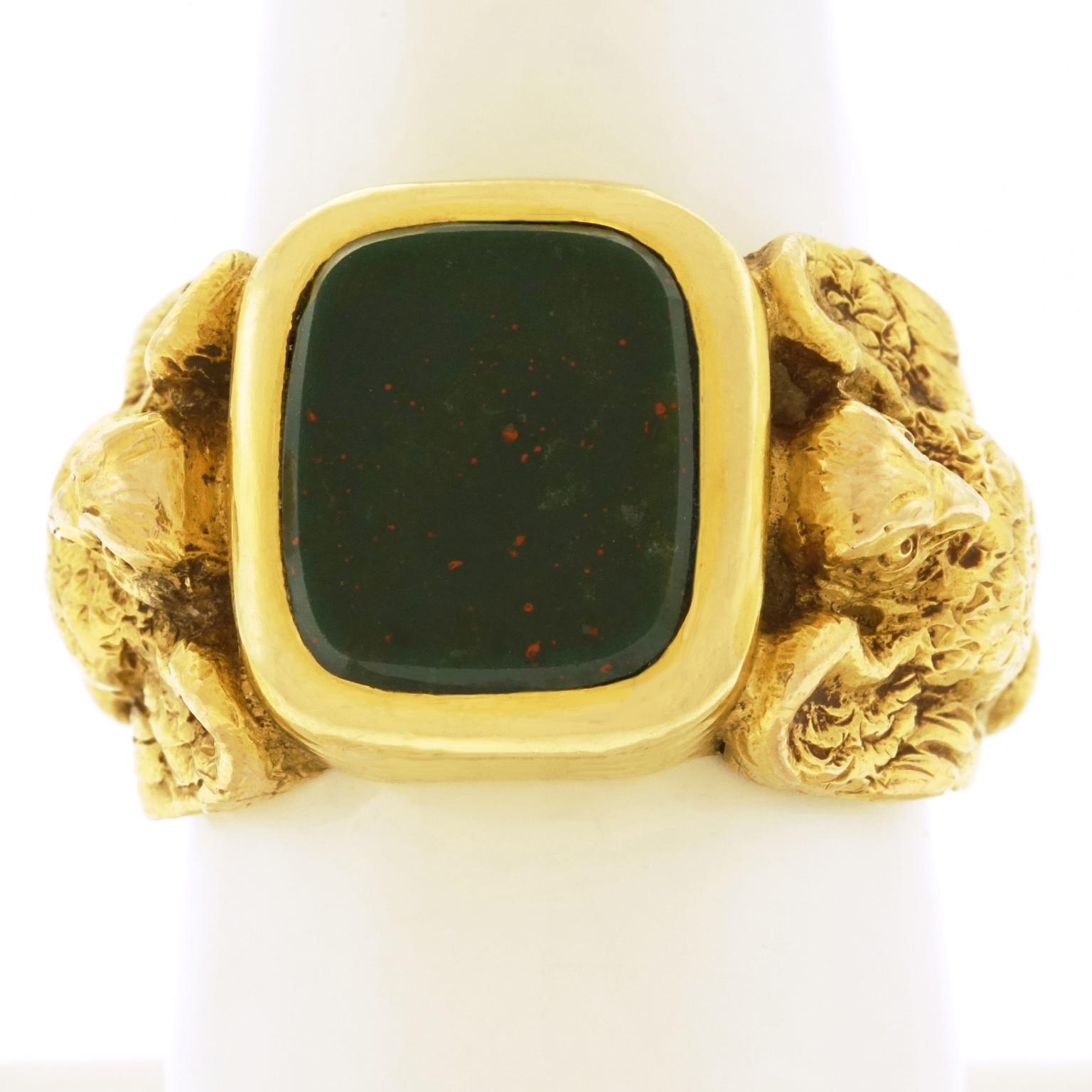Art Deco Gold Signet Ring 4