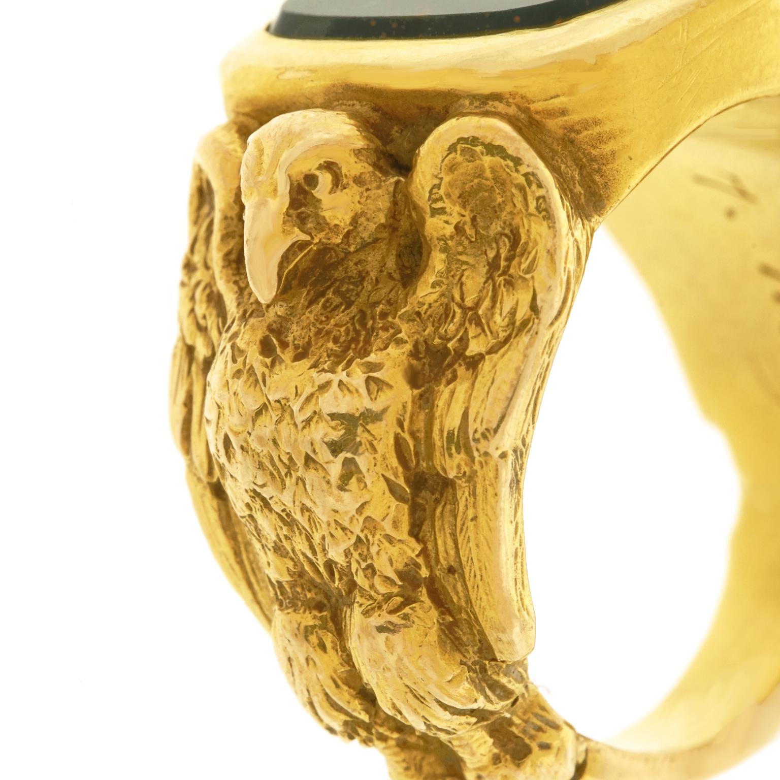 Art Deco Gold Signet Ring 5